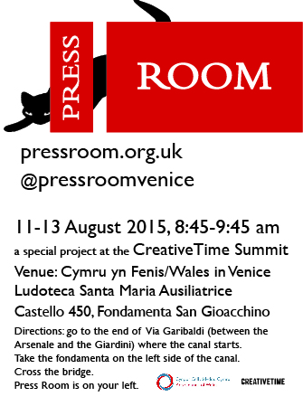 Press Room Creative Time Summit Venice Arsenale