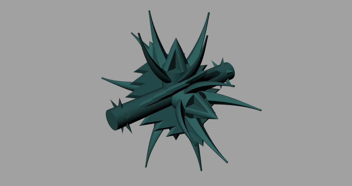 Barbed wire sculpture rendering